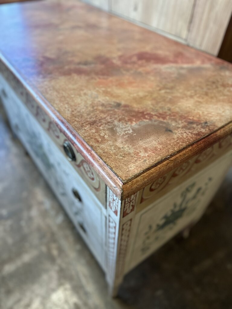 Painted 3 Drawer Cabinet 45.5 X 21 X 35