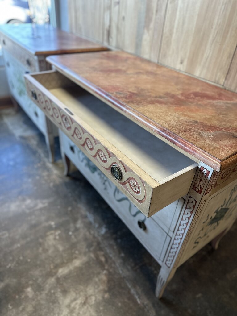 Painted 3 Drawer Cabinet 45.5 X 21 X 35