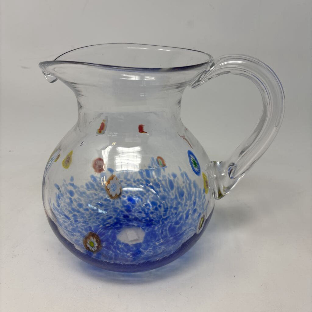 Venetain Glass Blown Pitcher