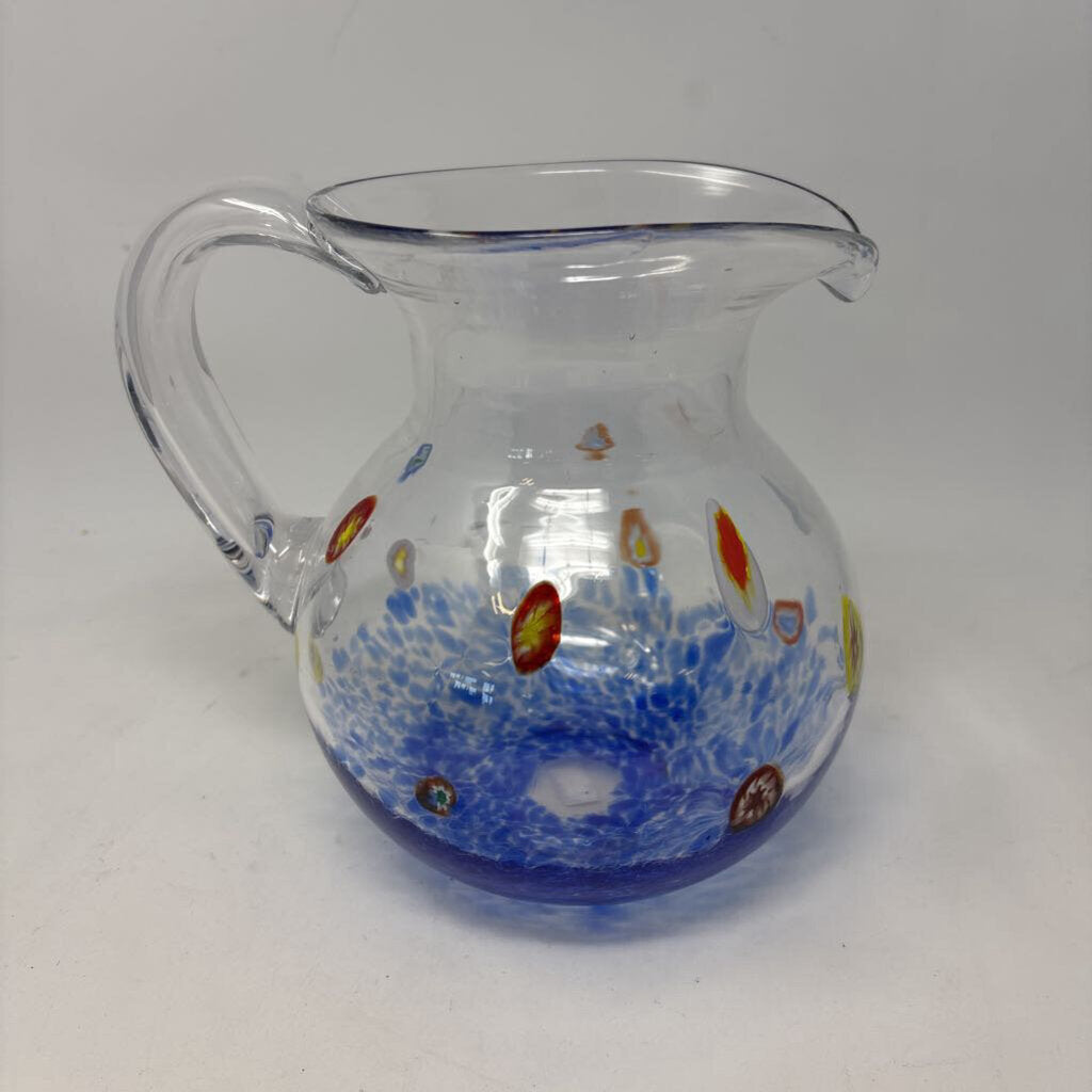 Venetain Glass Blown Pitcher