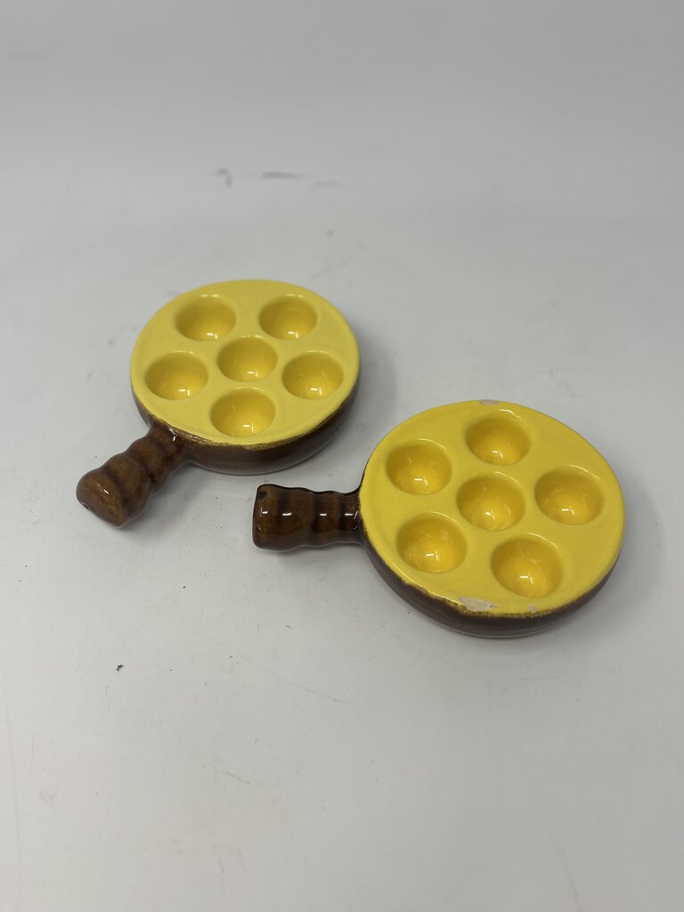 Vintage Escargot Dishes Pair