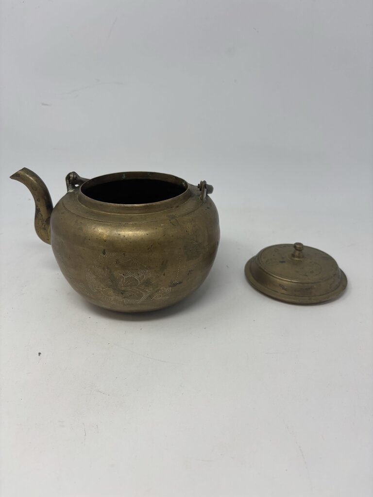 Vintage Asian Etched Teapot