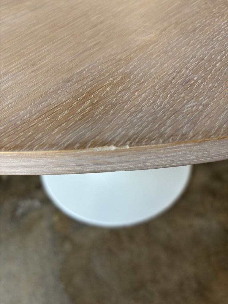 Round Wood Top/Metal Base Table 46"R