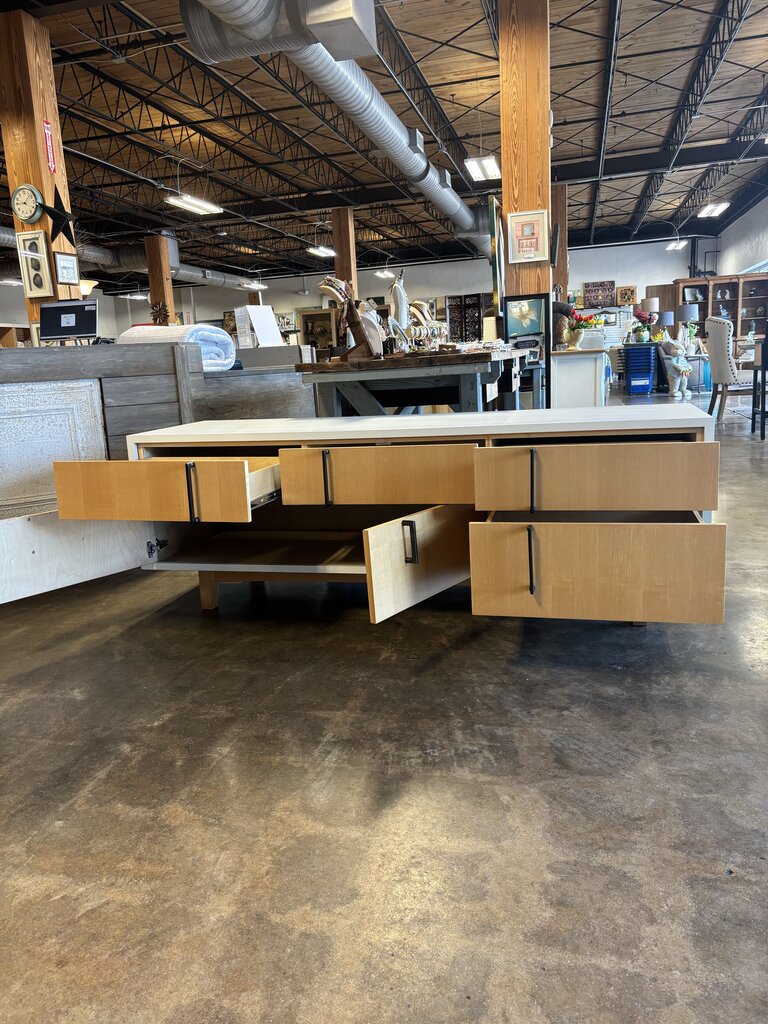 Modern Heavy 5 Drawer 2 Door Cabinet 73 X 22.25 X 25.25