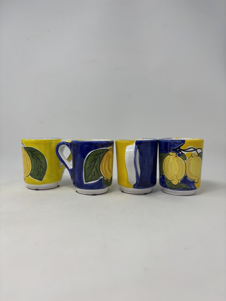 Italian Pottery Mugs Set 4
