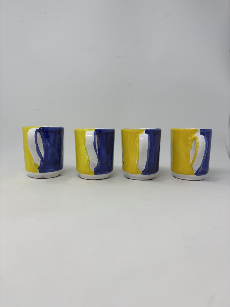 Italian Pottery Mugs Set 4