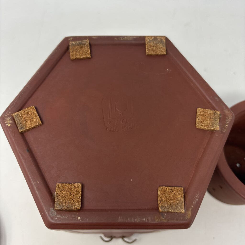 Hexagonal Clay Teapot