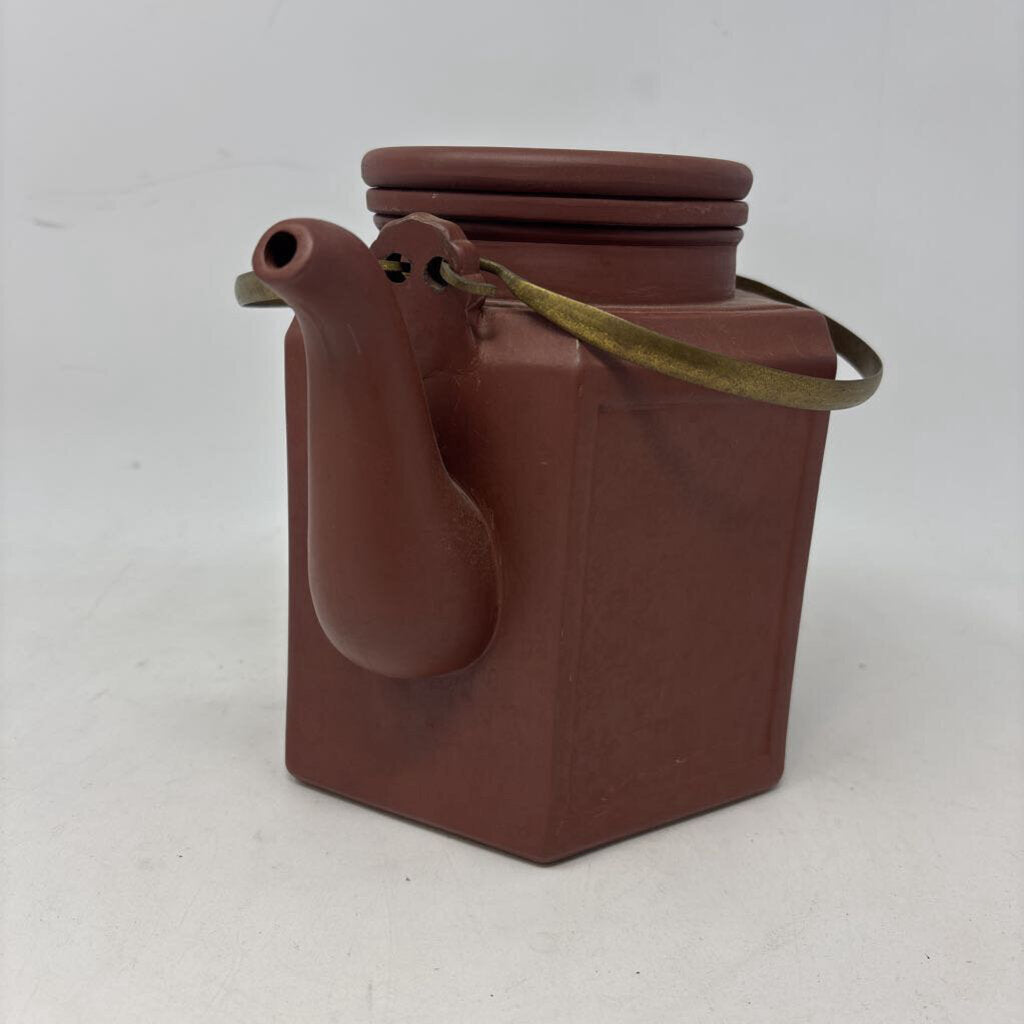 Hexagonal Clay Teapot