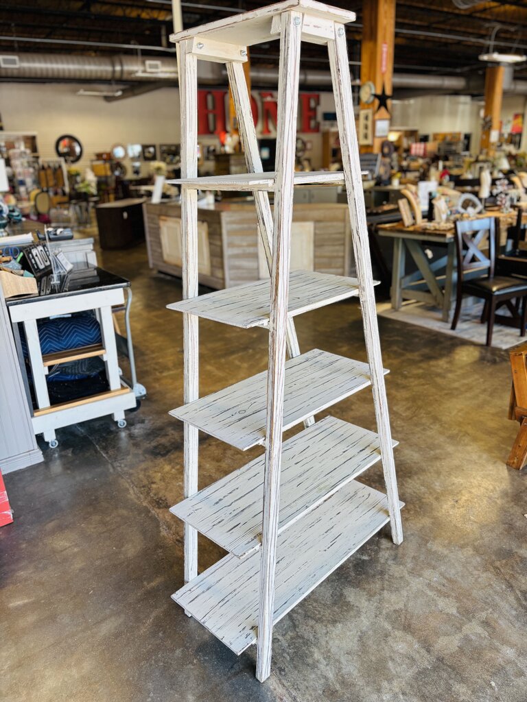 5 Tier Wood Ladder Shelf