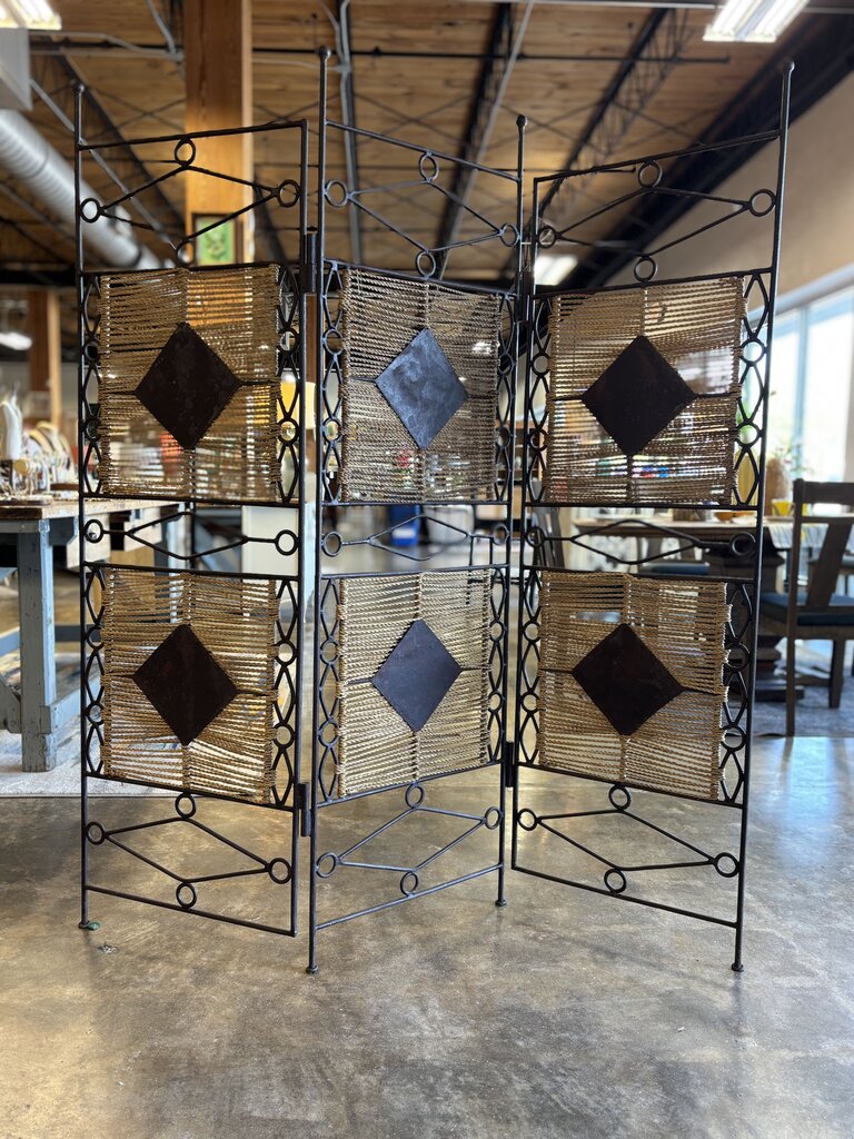 Rattan 3 Panel Heavy Screen