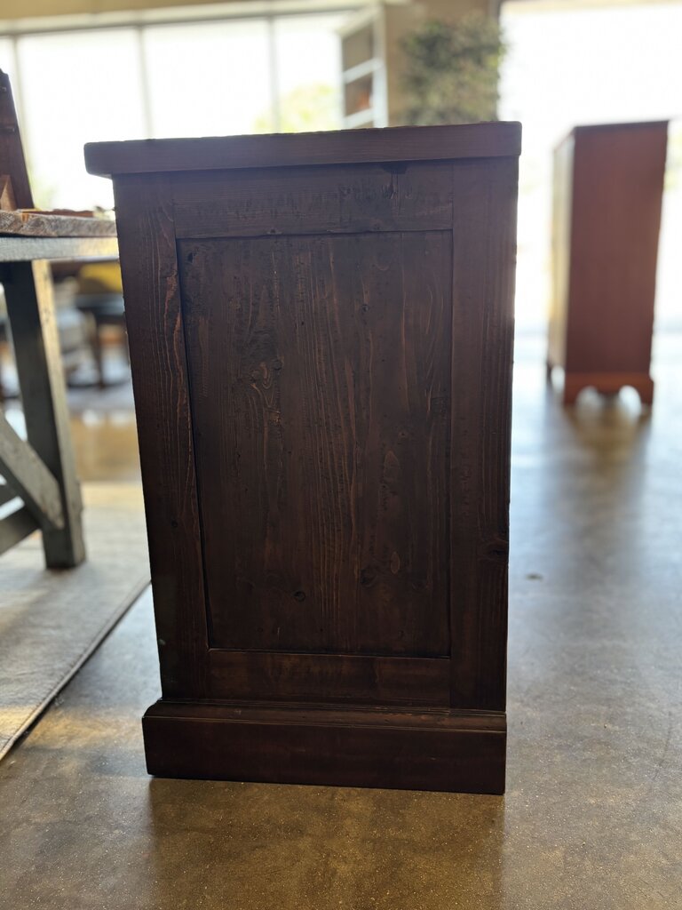 Two Drawer, Two Glass Door Cabinet 54 X 21.5 X 36