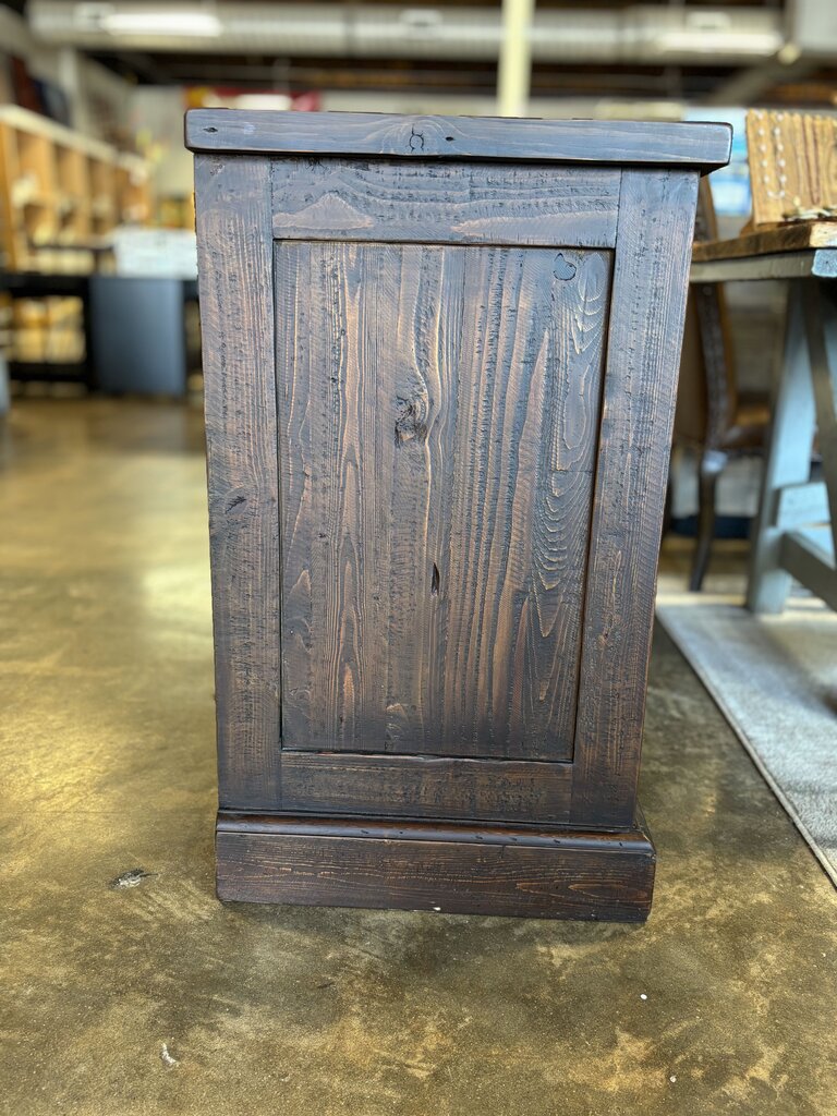 Two Drawer, Two Glass Door Cabinet 54 X 21.5 X 36