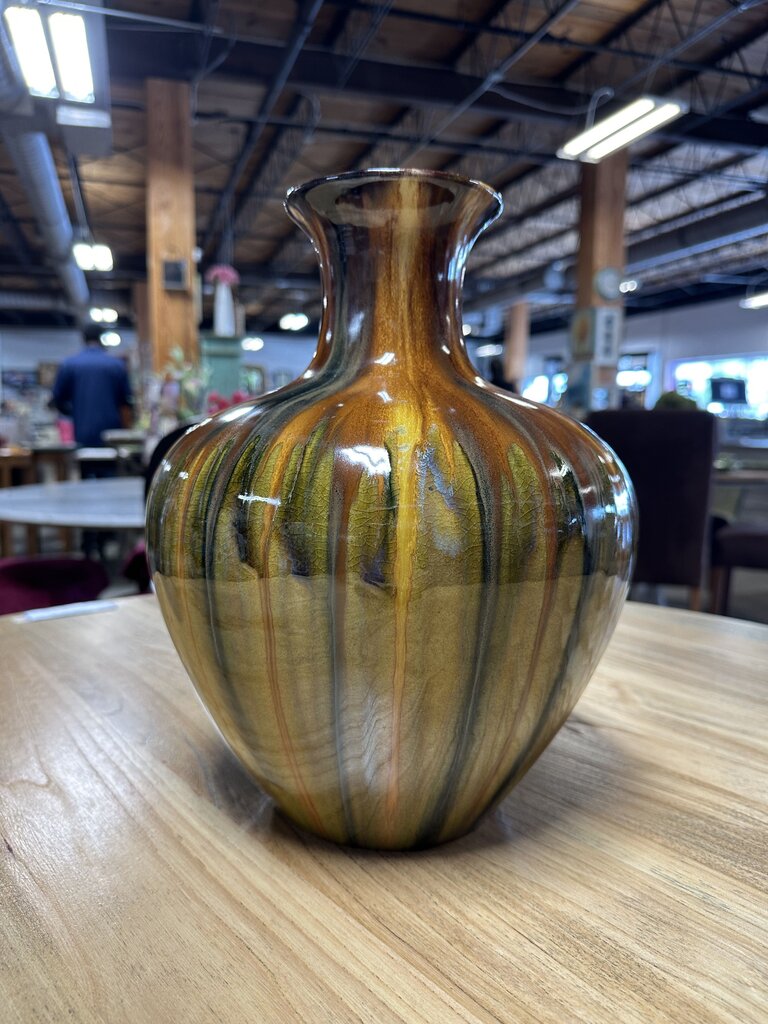 Glazed Amber Vase
