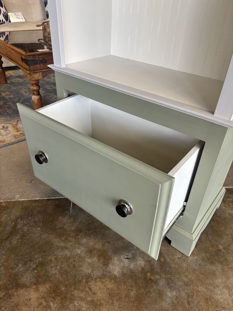 Painted Bookcase with Drawer 34 X 17 X 90