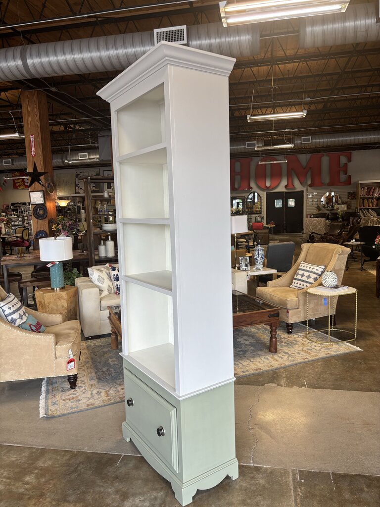 Painted Bookcase with Drawer 34 X 17 X 90