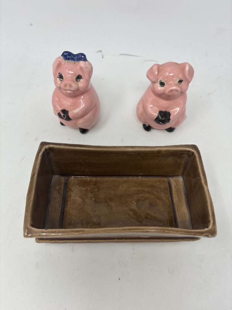 Vintage Pigs in Trough Salt & Pepper
