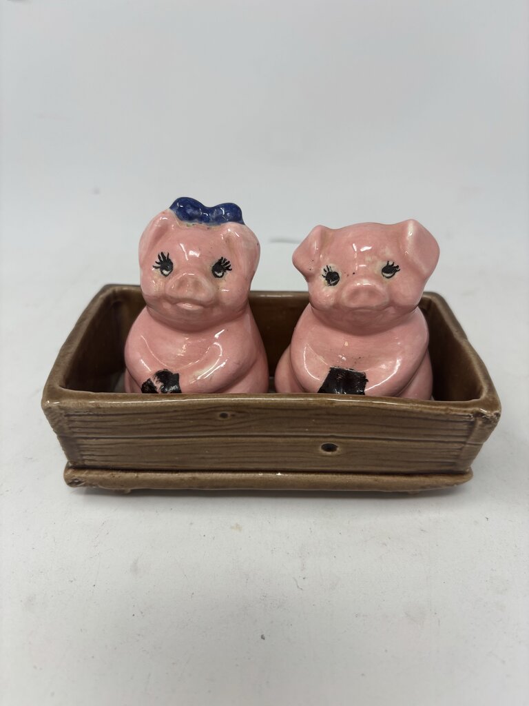 Vintage Pigs in Trough Salt & Pepper