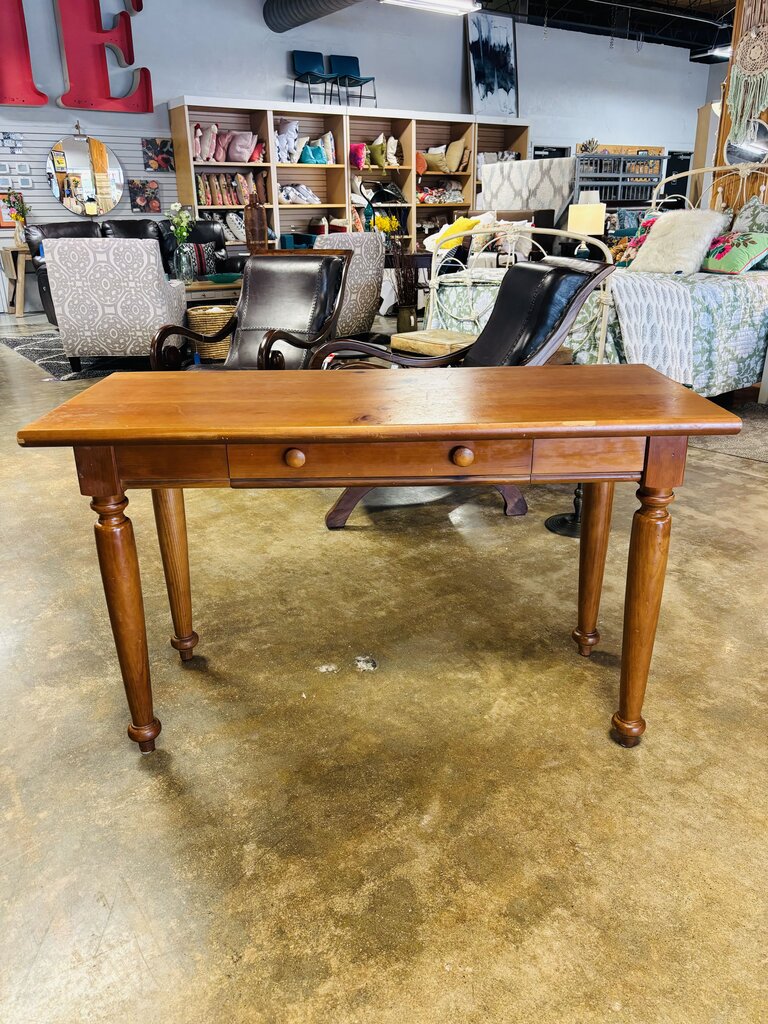 Pine Solid Desk With Drawer 50 x 21 x 29