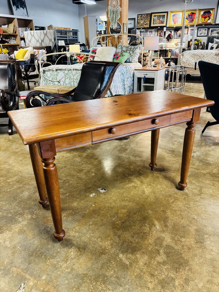 Pine Solid Desk With Drawer 50 x 21 x 29