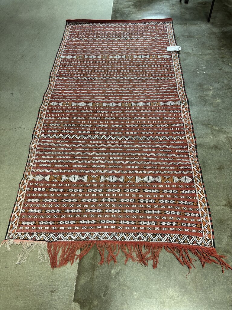 Vintage Moroccan 4 x 7 Flatweave