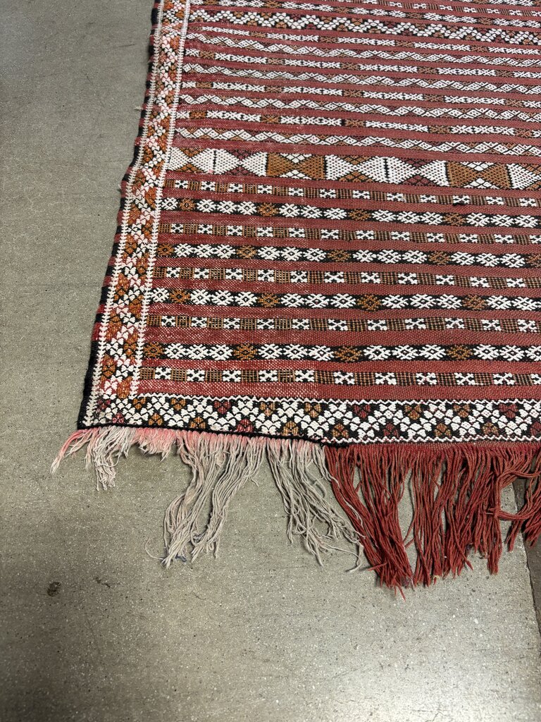 Vintage Moroccan 4 x 7 Flatweave
