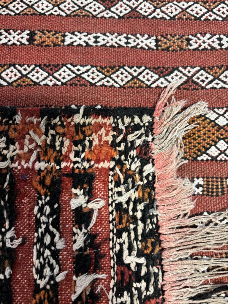Vintage Moroccan 4 x 7 Flatweave