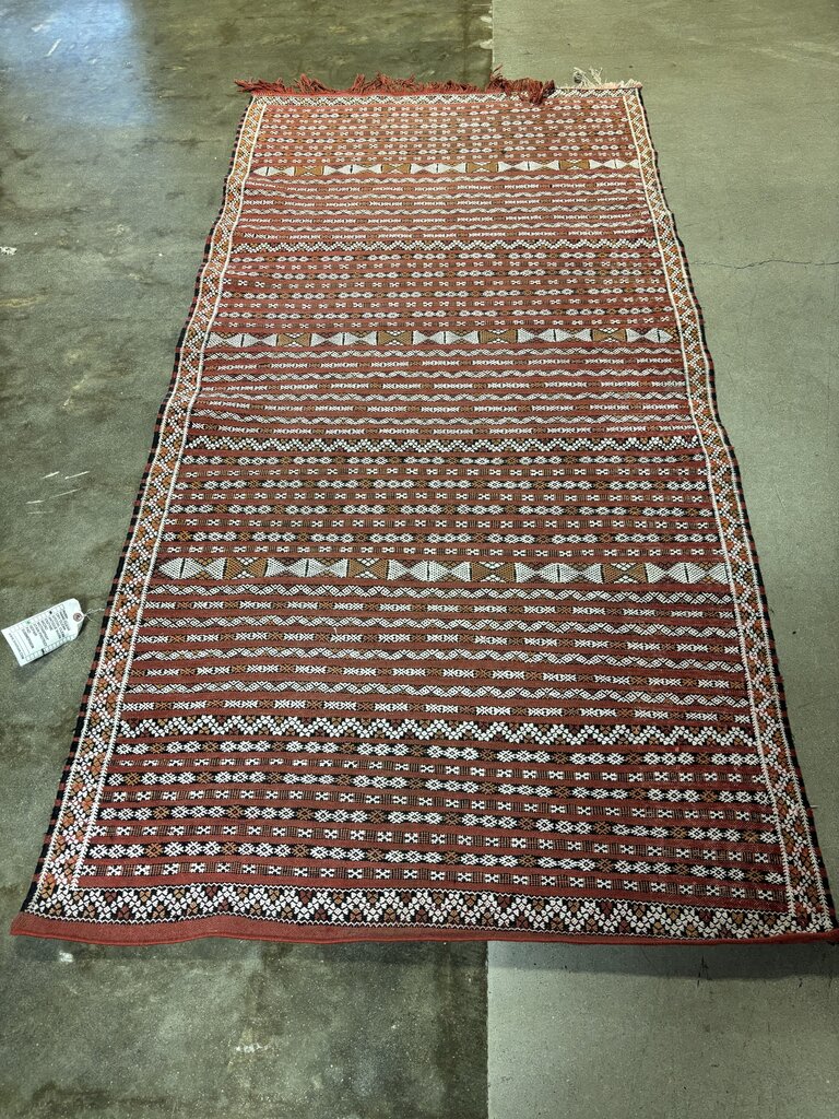 Vintage Moroccan 4 x 7 Flatweave