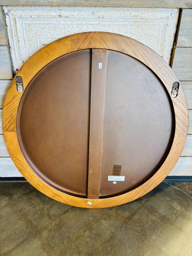 Round Wood Mirror 30"R