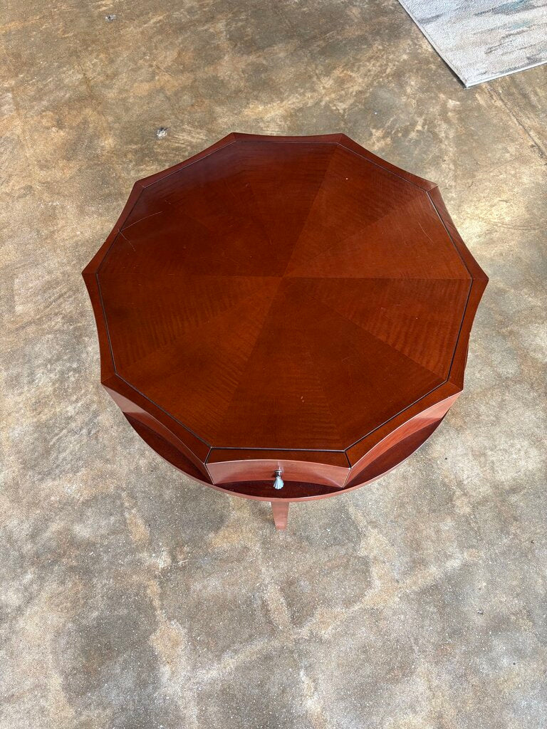 MCM Octagon Single Drawer Accent Table