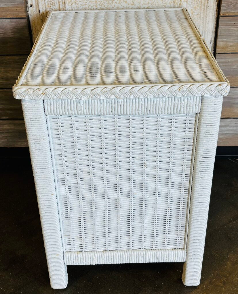 Two Drawer Wicker Nightstand 23.5 X 17.5 X 24