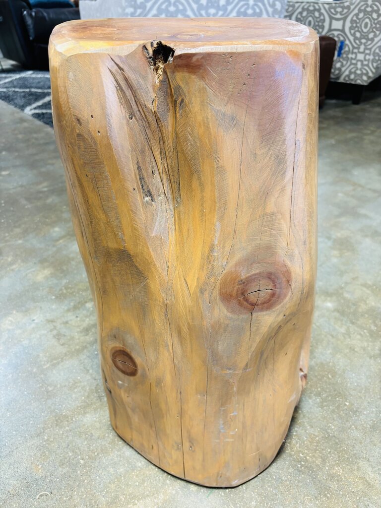 Solid Wood Accent Table 12"R 23"H