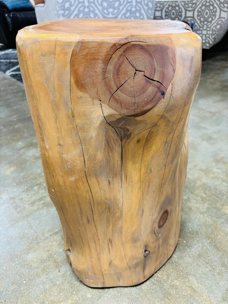 Solid Wood Accent Table 12"R 23"H