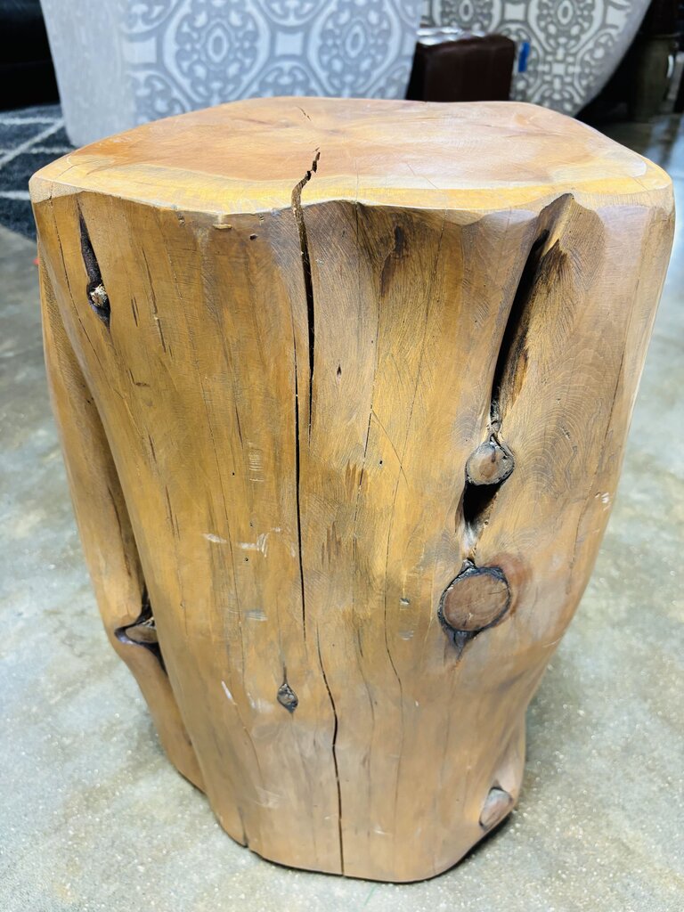Solid Wood Accent Table 12"R 23"H