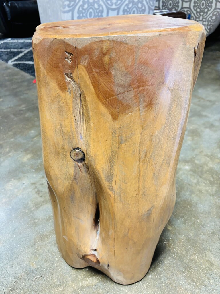 Solid Wood Accent Table 12"R 23"H