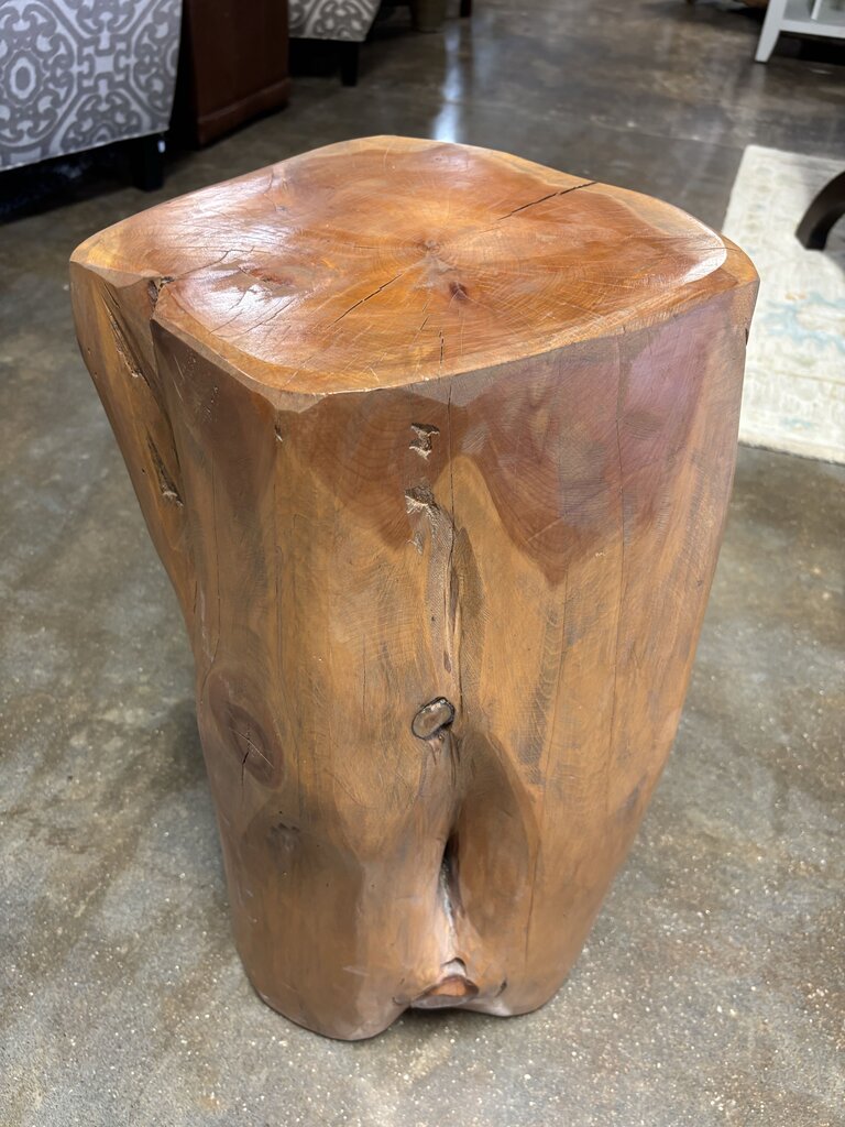 Solid Wood Accent Table 12"R 23"H