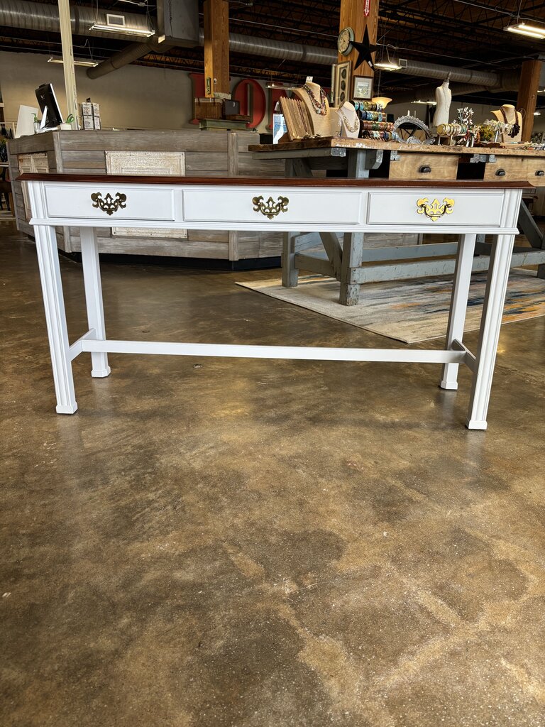 Painted Console with 3 Drawers 52 X 16 X 27.25