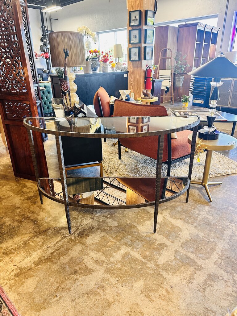 Glass/Metal Clairemont Console 50 X 17.25 X 30.25