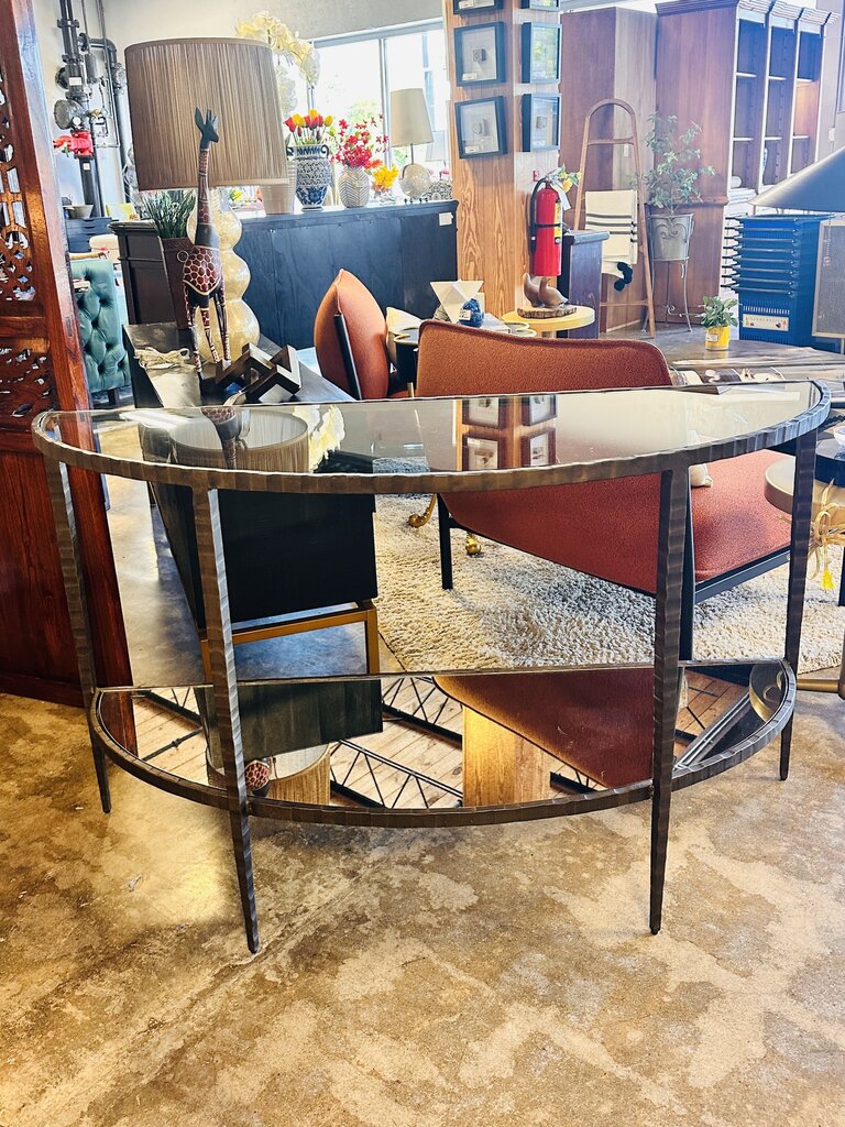 Glass/Metal Clairemont Console 50 X 17.25 X 30.25