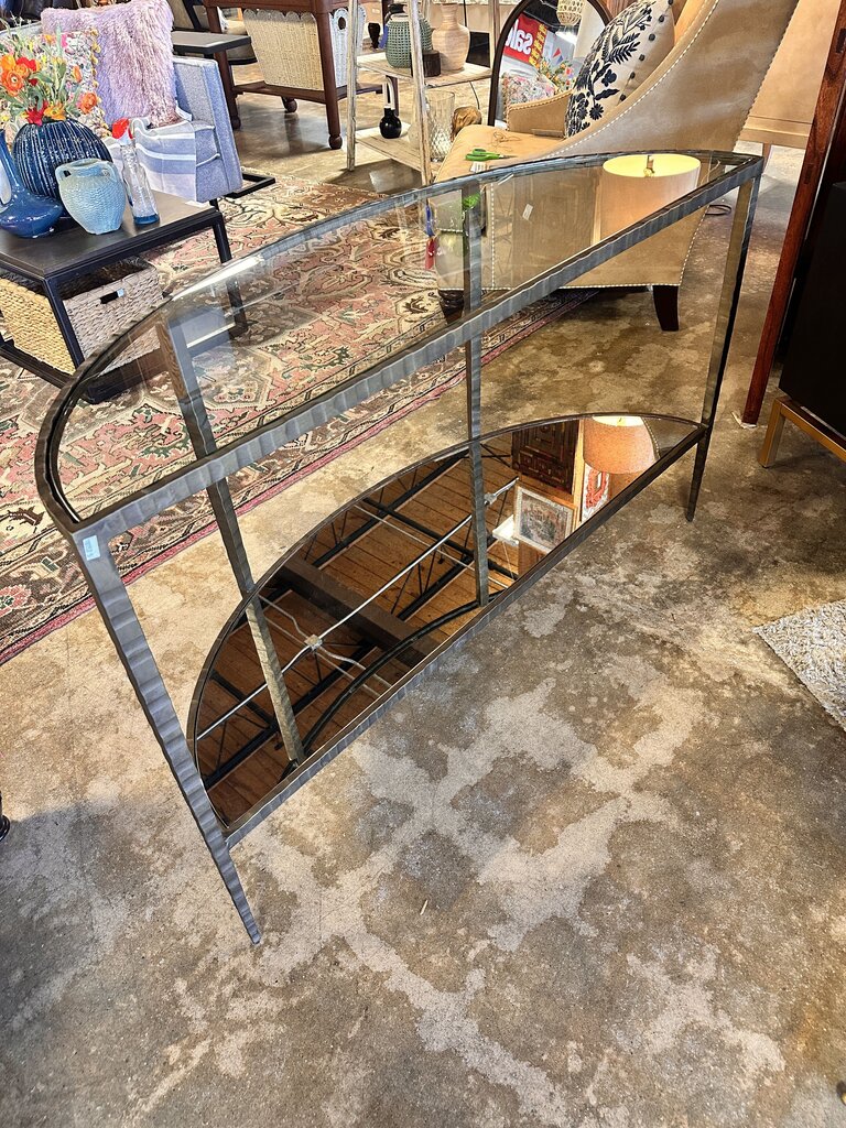 Glass/Metal Clairemont Console 50 X 17.25 X 30.25