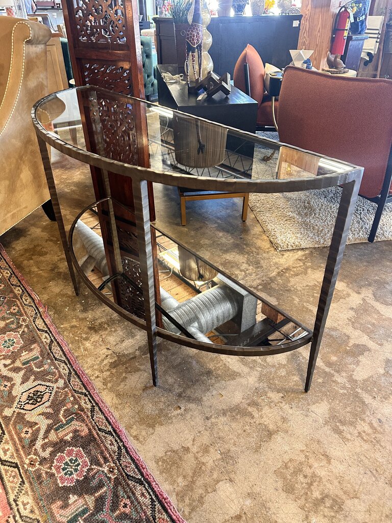 Glass/Metal Clairemont Console 50 X 17.25 X 30.25
