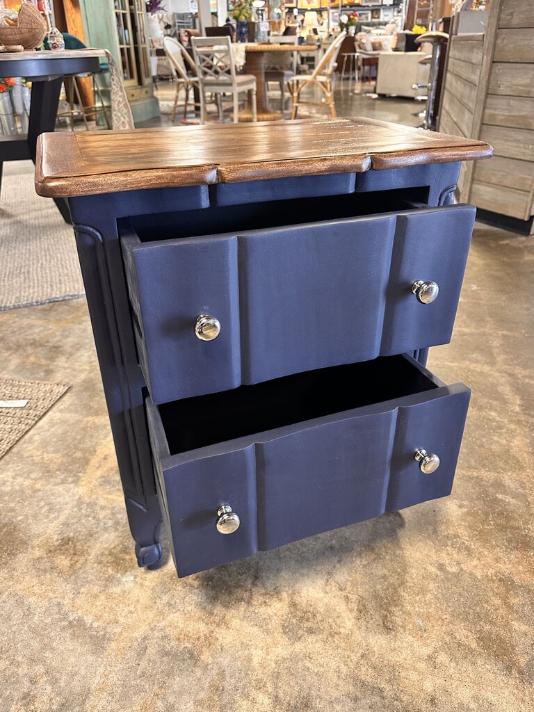 2 Drawer Cabinet Navy 27H x 23.5W x 15D