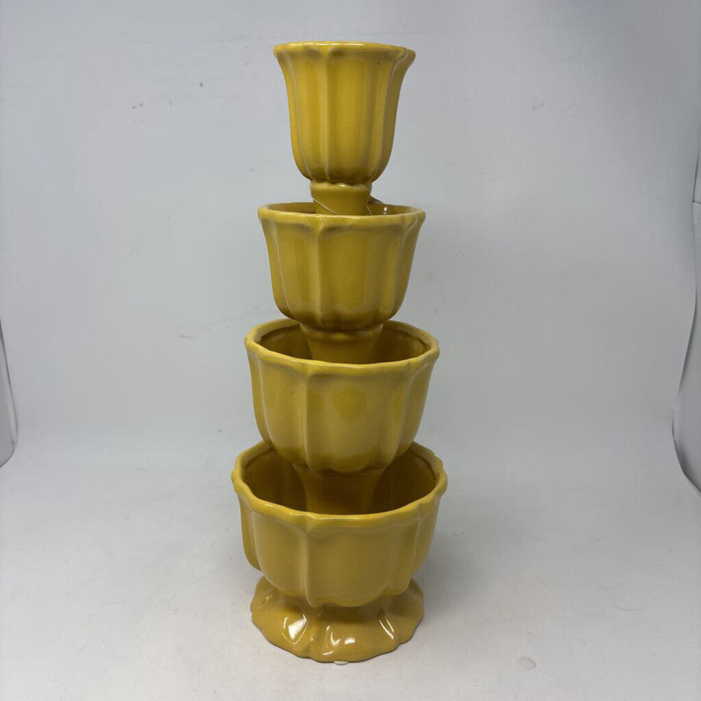 Tiered Pottery Vase 16"H