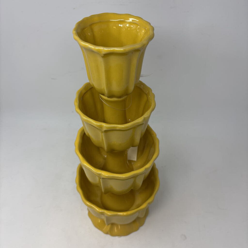 Tiered Pottery Vase 16"H