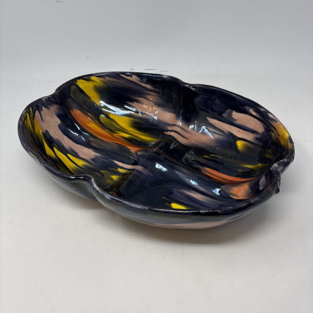 Pottery Dripware Glazed Bowl