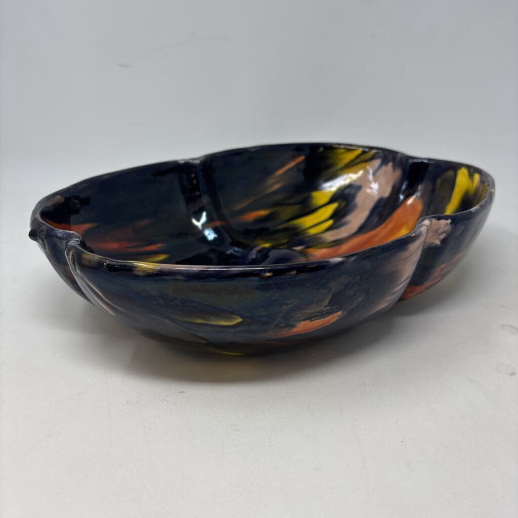 Pottery Dripware Glazed Bowl