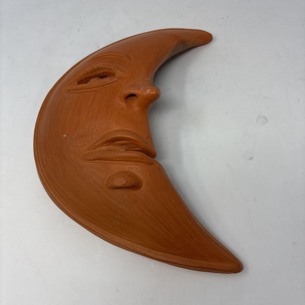Terra Cotta Crescent Moon Wall Decor
