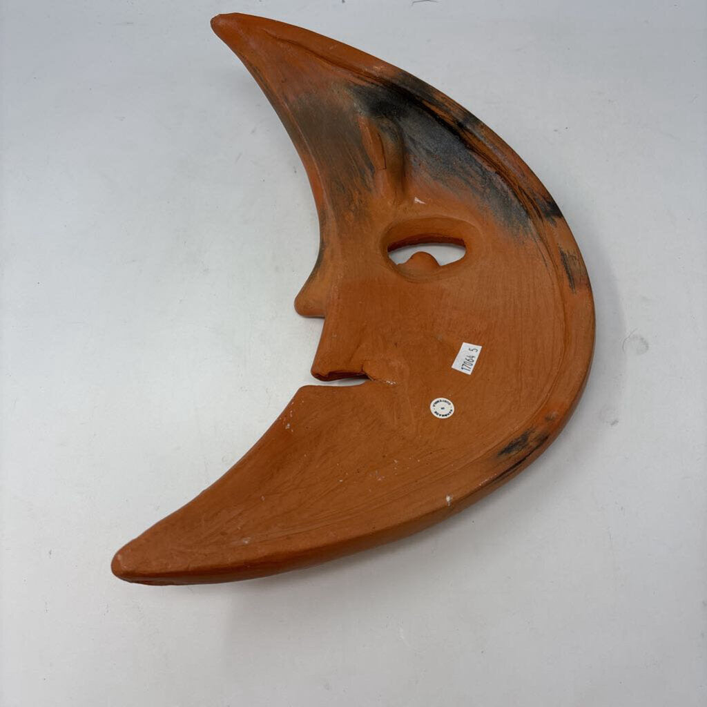 Terra Cotta Crescent Moon Wall Decor