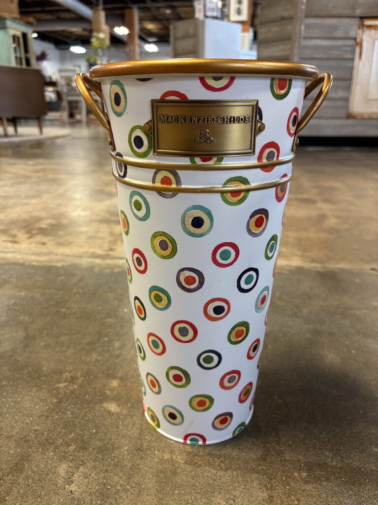 Mackenzie-Childs Medium Metal Lunares Bucket