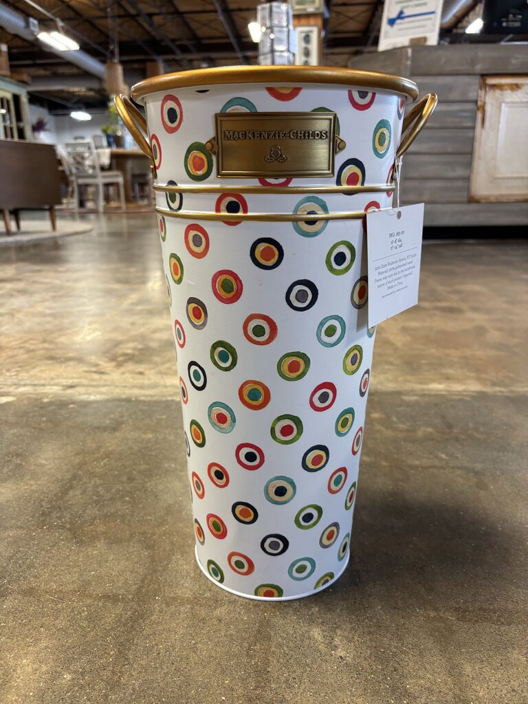 Mackenzie-Childs Large Metal Lunares Bucket