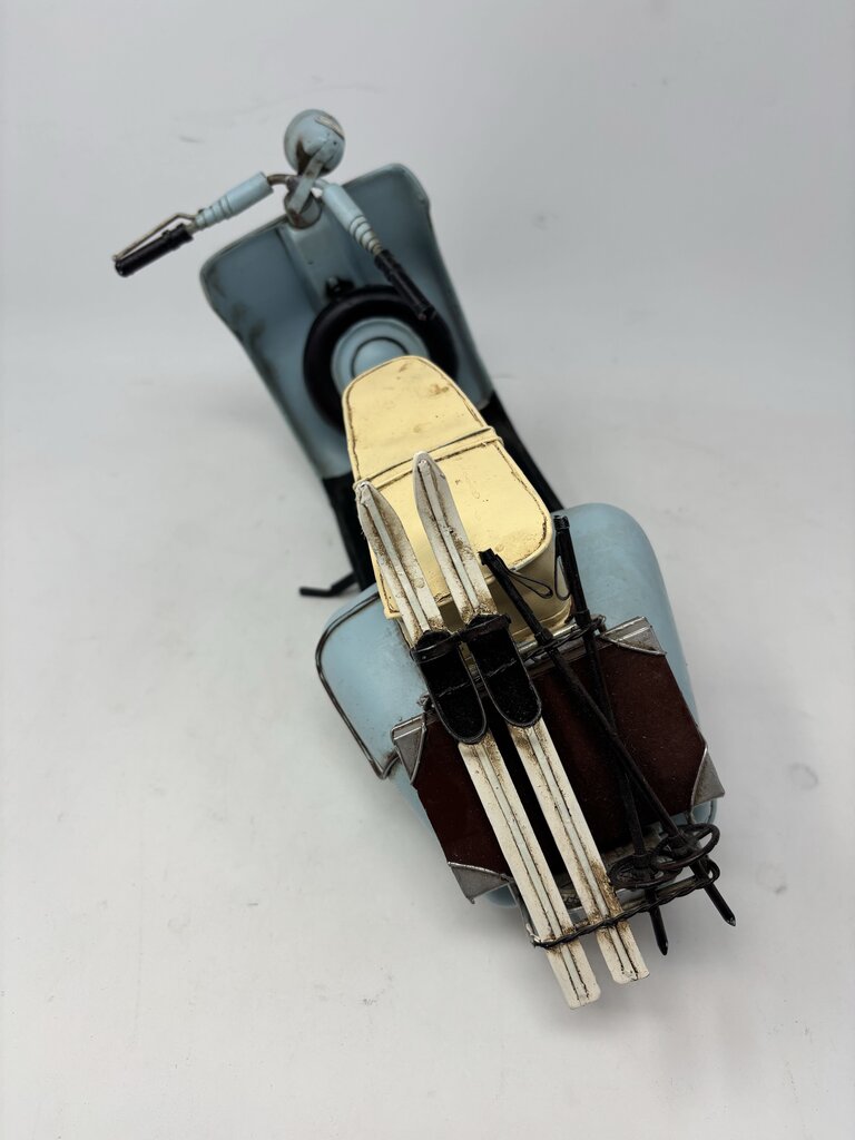 Metal Vespa With Skis
